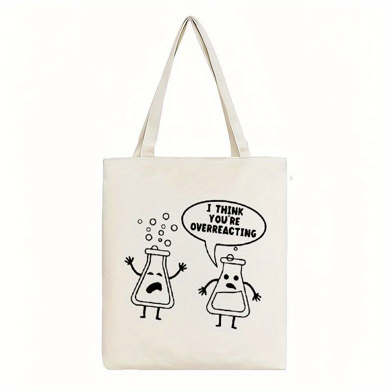 Tas Tote Kanvas Putih Desain L - Medical Lab Design ulasan dan harga